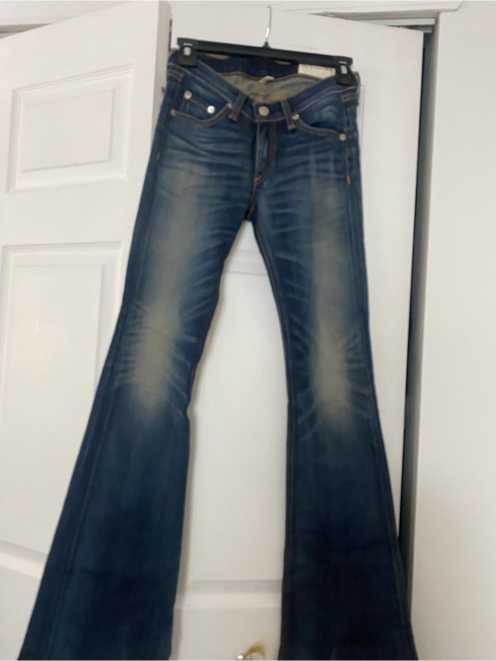 rag & bone Faded Blue Flare Jeans